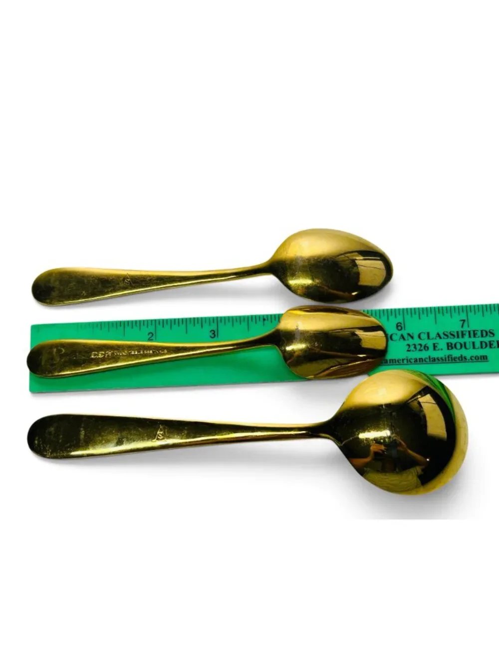 Viners of Sheffield Gold Plated Flatware Set of 31 Pcs VS12 & Box Utensils Cutle